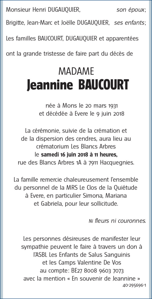 Jeannine BAUCOURT