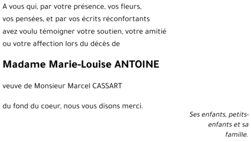 Marie-Louise ANTOINE