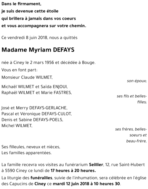Myriam DEFAYS