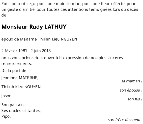 Rudy LATHUY