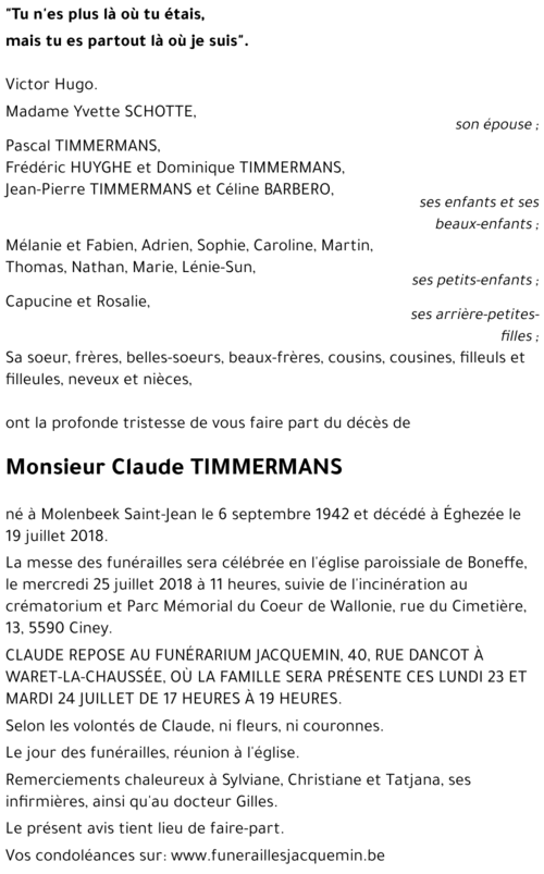 Claude TIMMERMANS