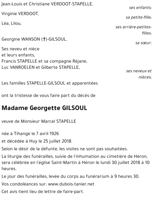 Georgette GILSOUL