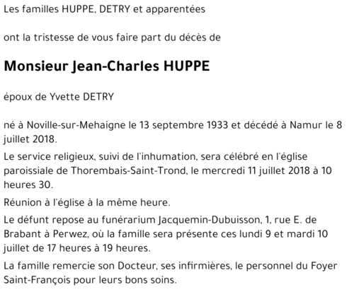 Jean-Charles HUPPE