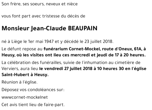 Jean-Claude BEAUPAIN