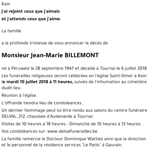 Jean-Marie BILLEMONT
