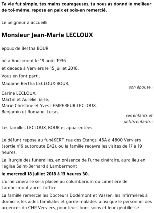 Jean-Marie LECLOUX