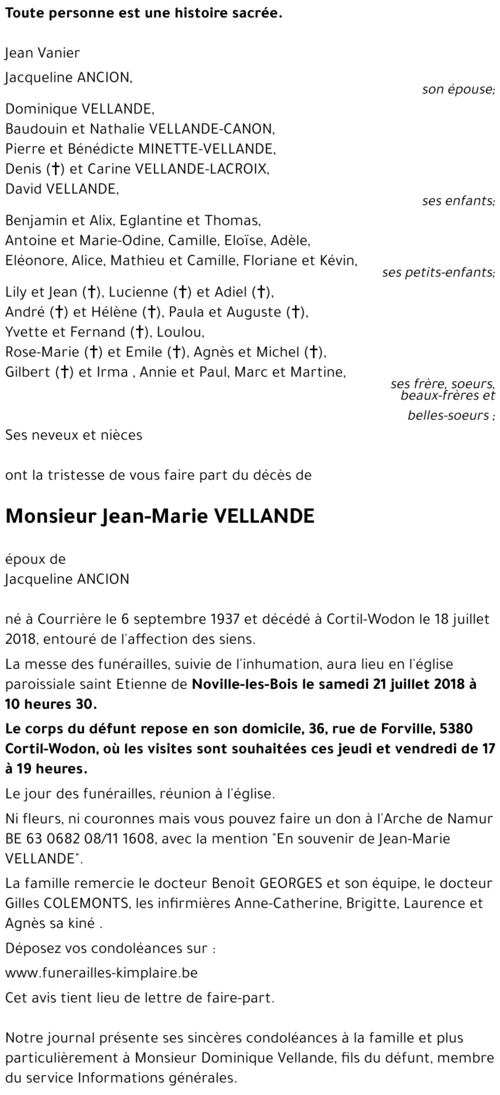 Jean-Marie VELLANDE