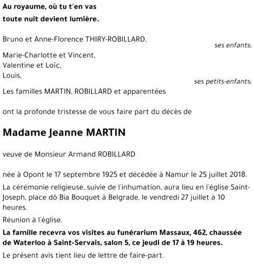Jeanne MARTIN