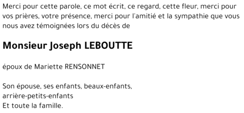 Joseph LEBOUTTE