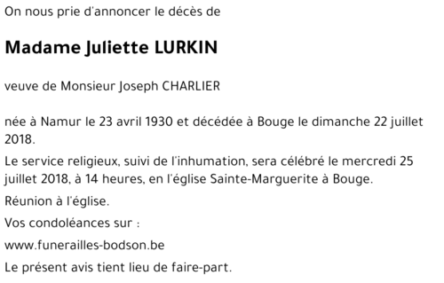 Juliette LURKIN
