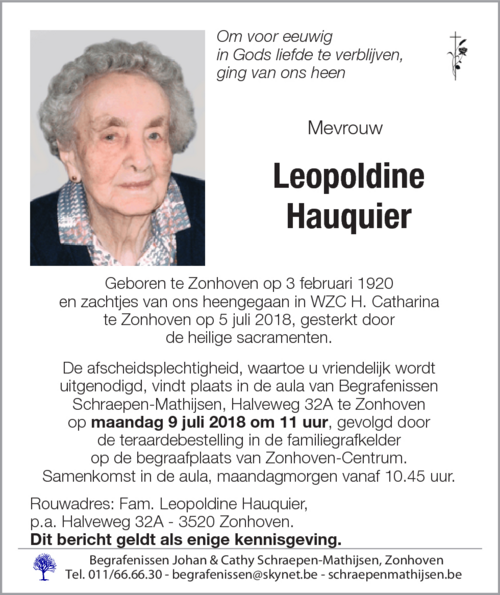 Leopoldin Hauquier
