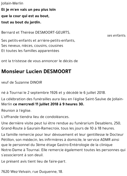 Lucien DESMOORT