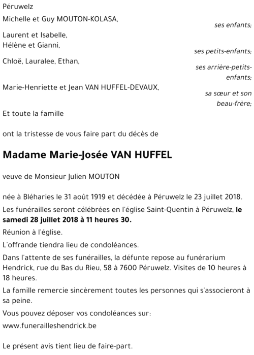 Marie-Josée VAN HUFFEL