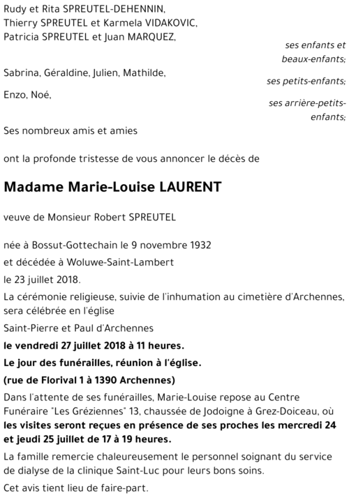 Marie-Louise LAURENT