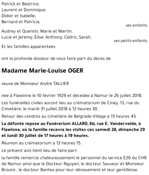 Marie-Louise OGER
