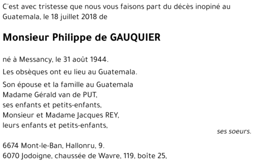 Philippe de GAUQUIER