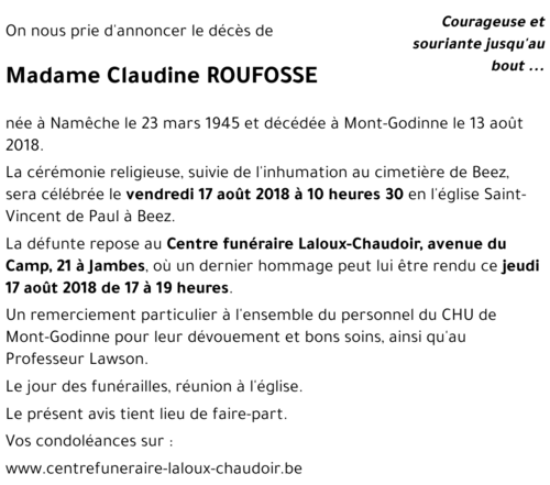 Claudine ROUFOSSE