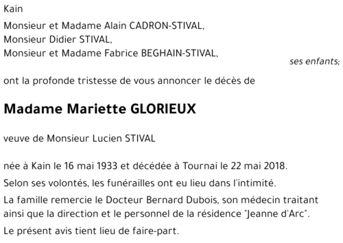 Mariette GLORIEUX