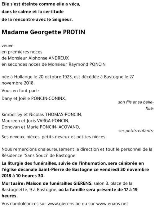 Georgette PROTIN
