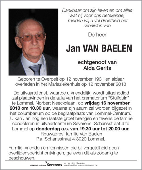 Jan Van Baelen