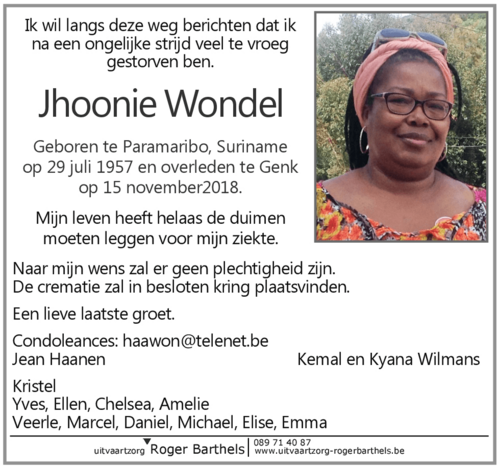 Jhoonie Wondel