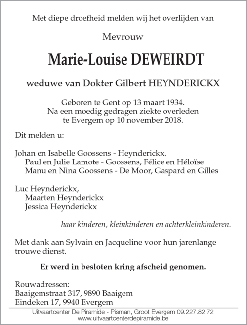 Marie-Louise Deweirdt