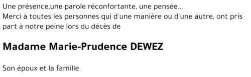 Marie-Prudence DEWEZ