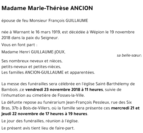 Marie-Thérèse ANCION