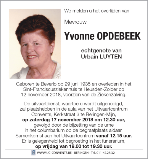 Yvonne Opdebeek