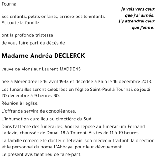 Andréa DECLERCK
