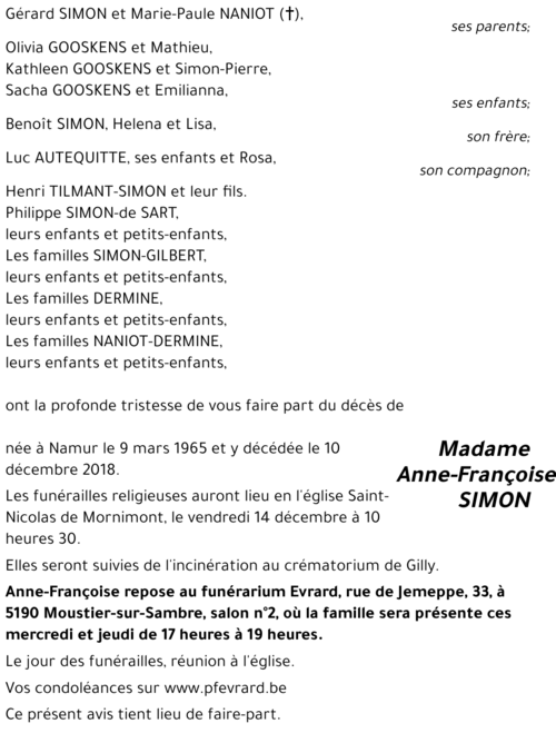Anne-Françoise SIMON