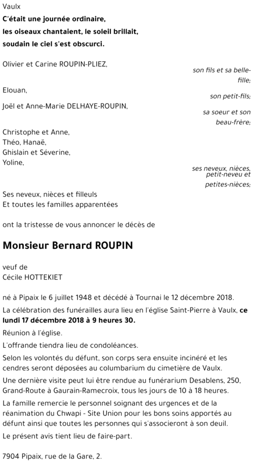 Bernard ROUPIN