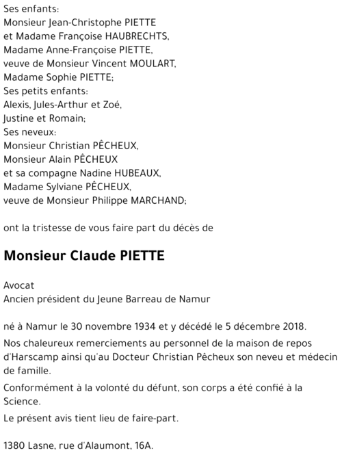 Claude PIETTE