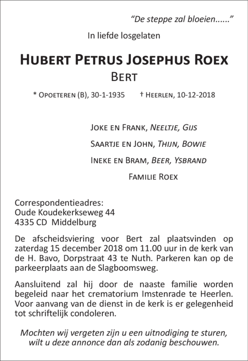 Hubert Petrus Josephus Roex