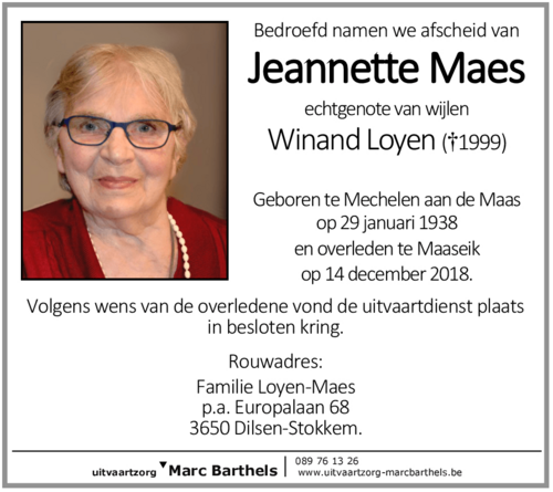 Jeannette Maes