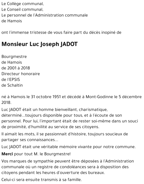 Luc Joseph JADOT