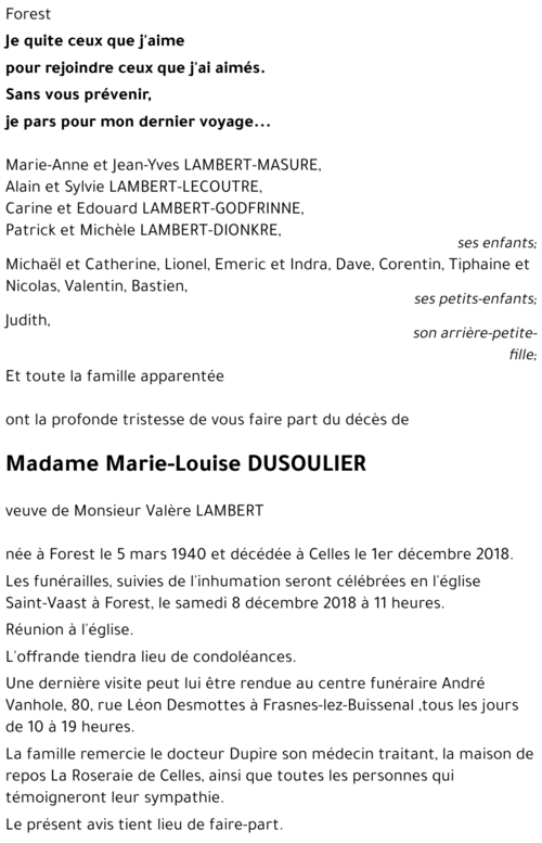 Marie-Louise DUSOULIER