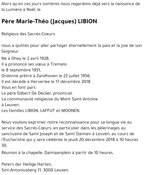 Marie-Théo (Jacques) LIBION