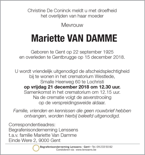 Mariette Van Damme