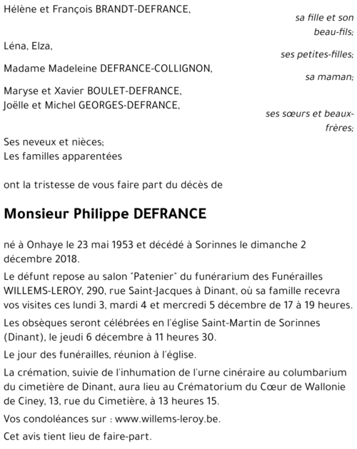 Philippe DEFRANCE