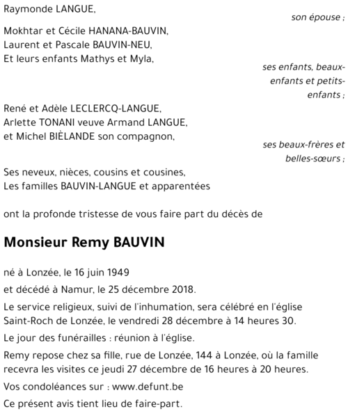 Remy BAUVIN