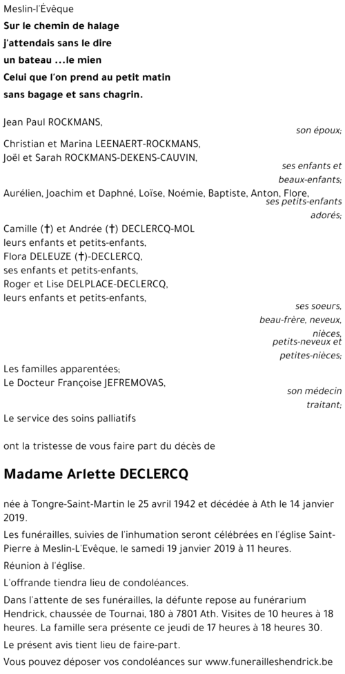 Arlette DECLERCQ