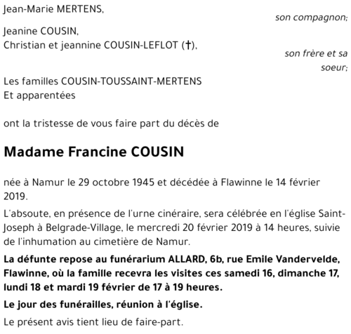 Francine COUSIN