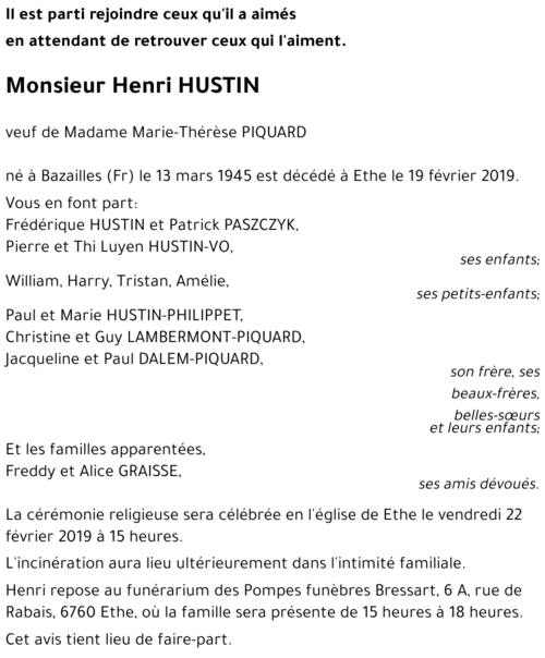 Henri HUSTIN 