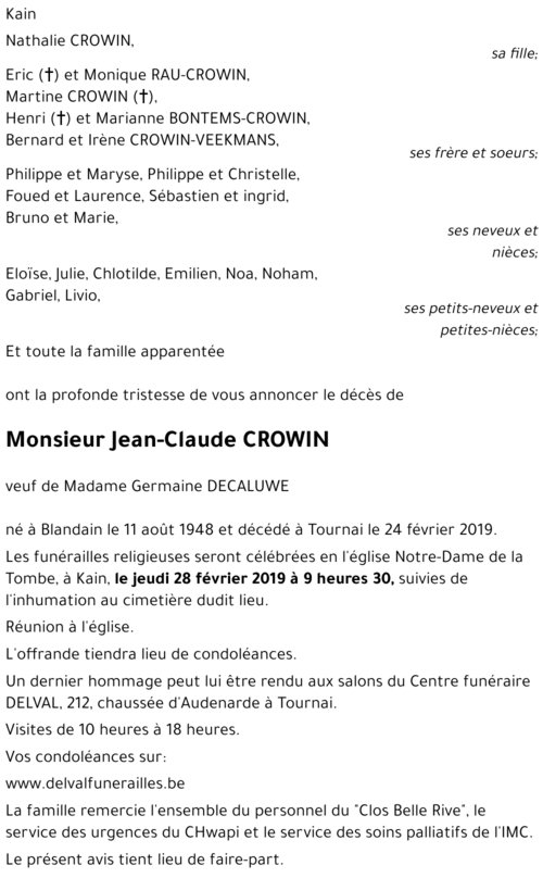 Jean-Claude CROWIN