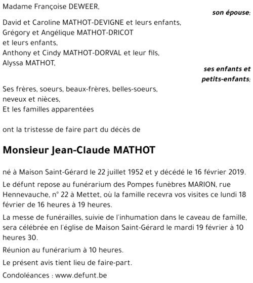 Jean-Claude MATHOT