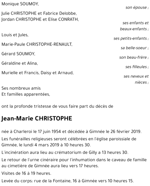 Jean-Marie CHRISTOPHE