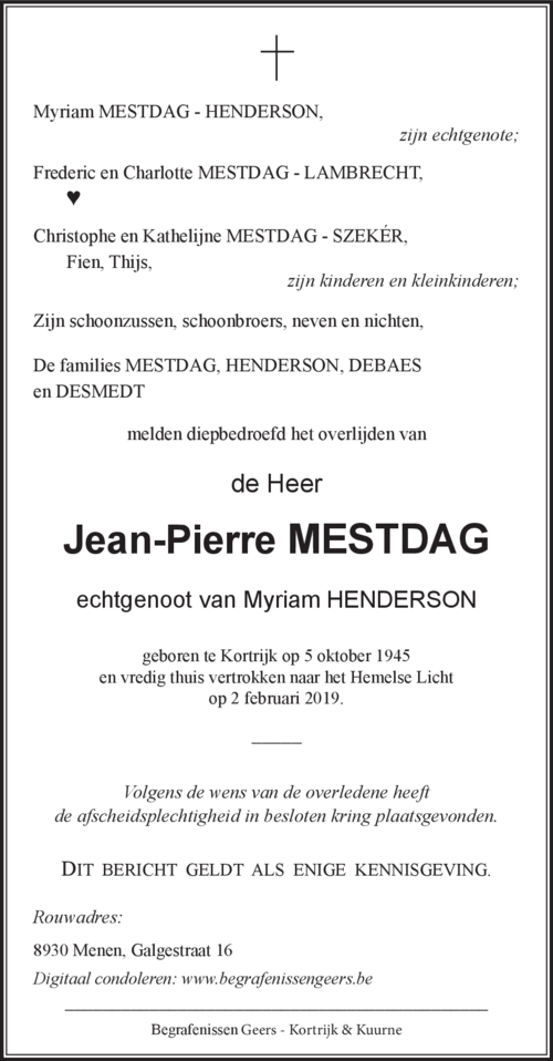 Jean-Pierre MESTDAG