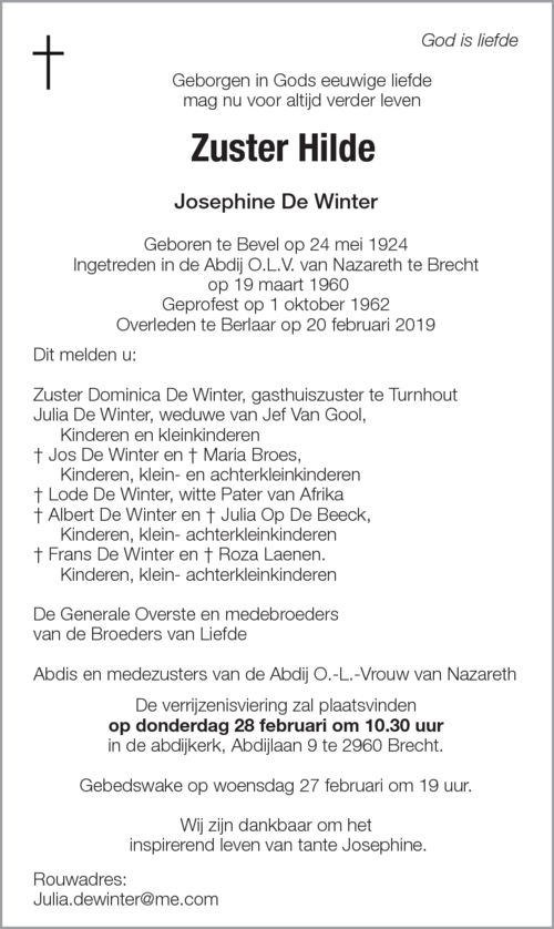 Josephine De Winter