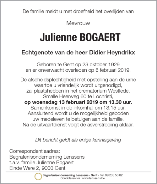 Julienne Bogaert
